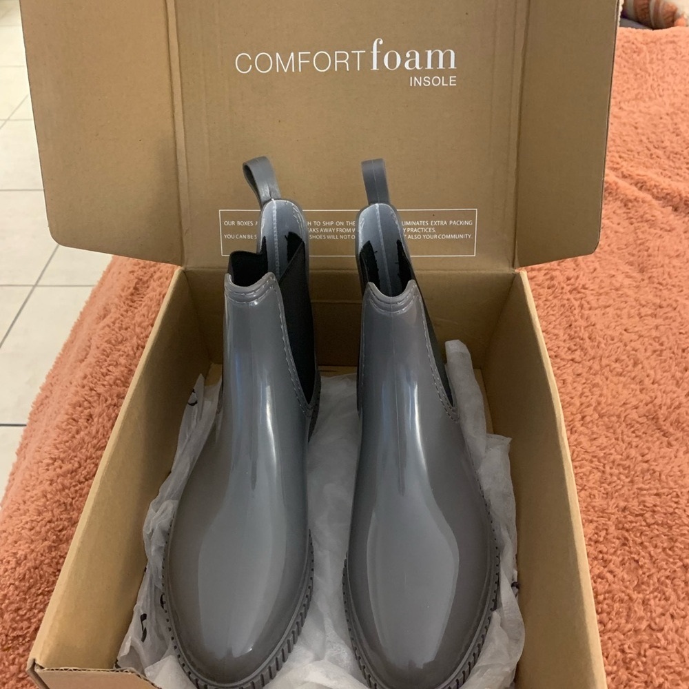 Women's Grey RAIN Boots
